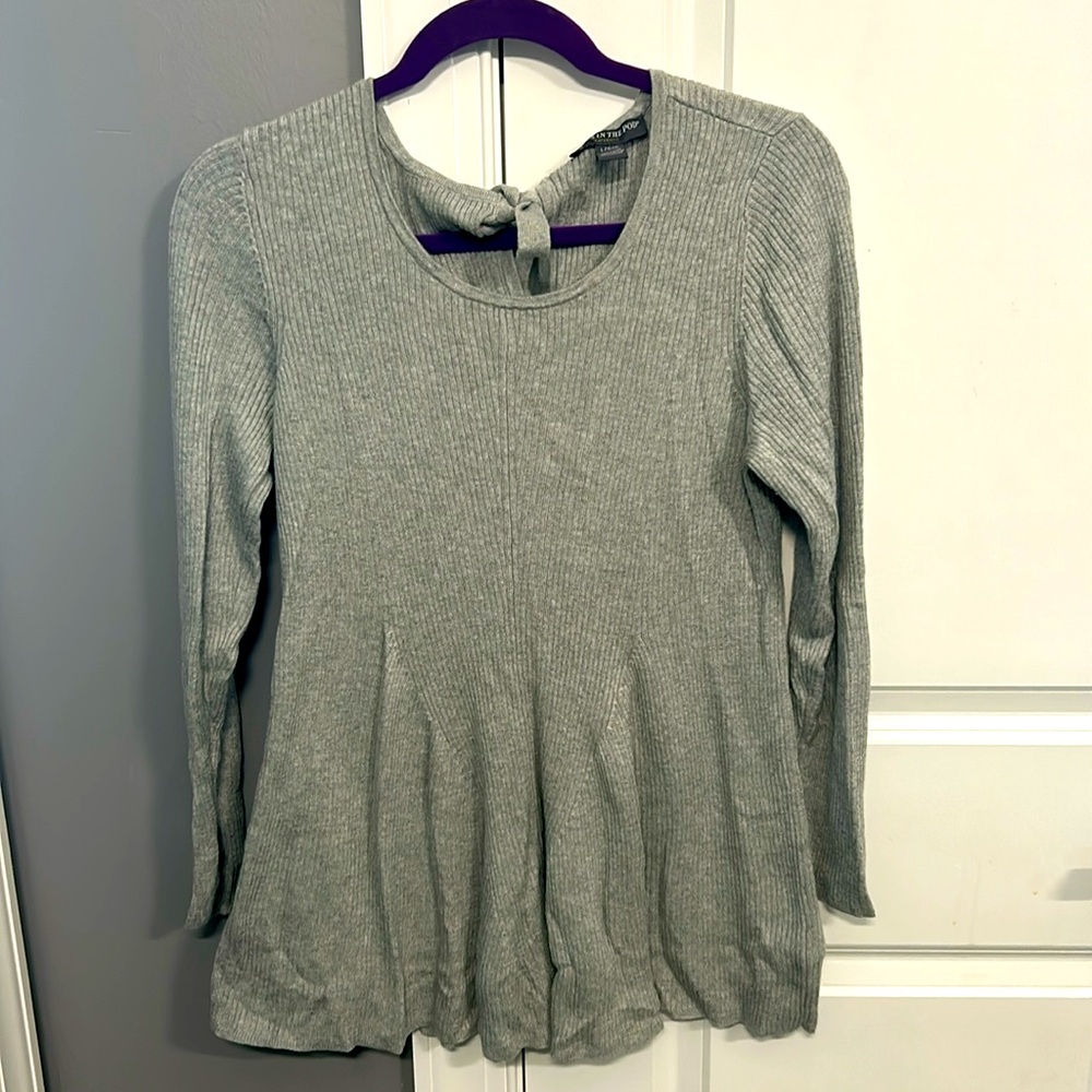 Pea in the Pod Gray Maternity Sweater Size L